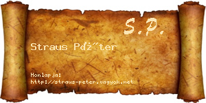 Straus Péter névjegykártya